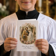 Agradecimiento al servidor del altar de boda catól