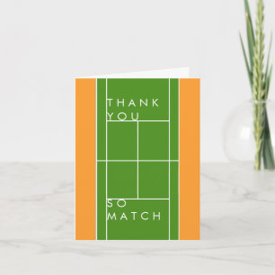 Tarjeta Agradecimiento con tema de tenis