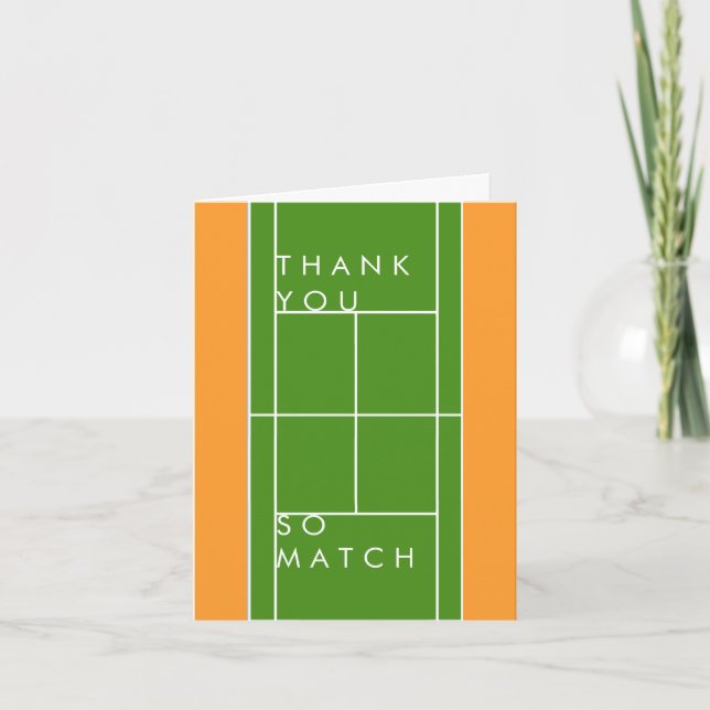 Tarjeta Agradecimiento con tema de tenis (Anverso)