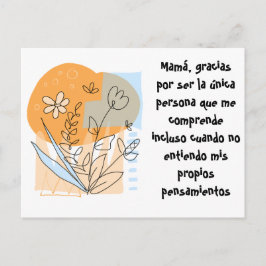 Tarjeta agradecimiento de comprension