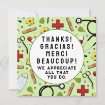 Agradecimiento de enfermera Gracias