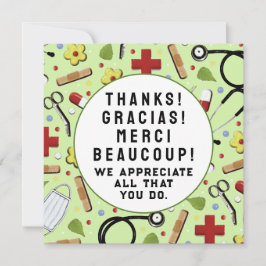 Tarjeta Agradecimiento de enfermera Gracias