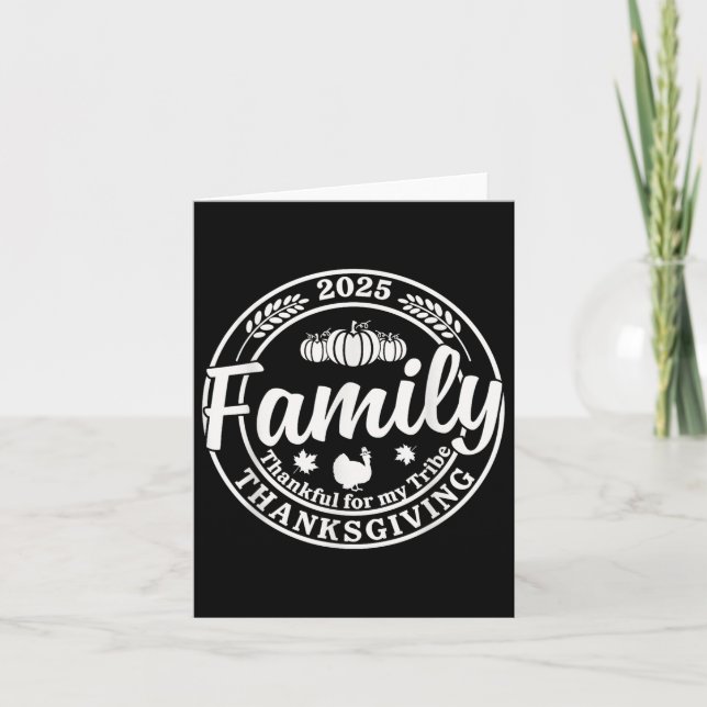 Tarjeta Agradecimiento De La Familia De 2025 Por Mi Tribu  (Anverso)