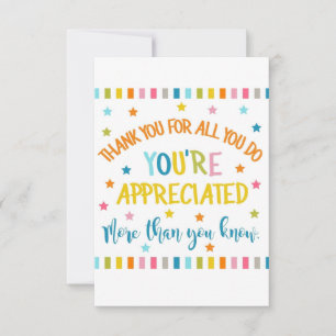 Tarjeta agradecimiento de voluntariado