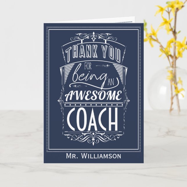 Tarjeta Agradecimiento del entrenador