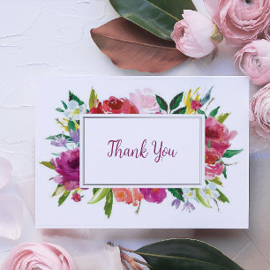 Tarjeta Agradecimiento Floral