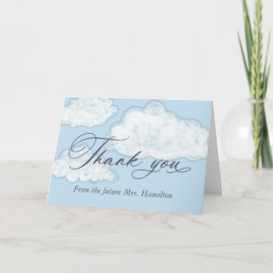 Tarjeta Agradecimiento Moderno de Nube Personalizada para