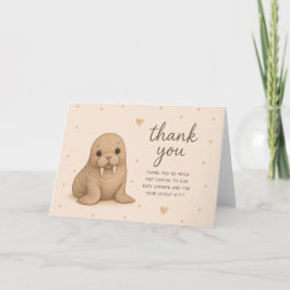 Tarjeta Agradecimiento para Baby Shower de Morsa