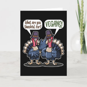 Tarjeta Agradecimiento para los Vegans Divertido regalo de