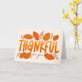 Tarjeta Agradecimiento por tu Fall Acción de Gracias Salud