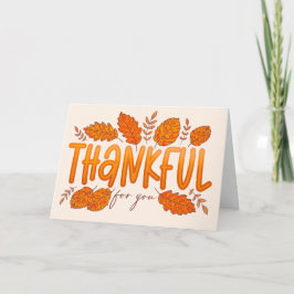 Tarjeta Agradecimiento por tu Fall Acción de Gracias Salud