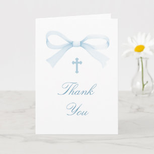 Tarjeta Agradecimiento religioso Cruz Sagrada Arco Azul Ac