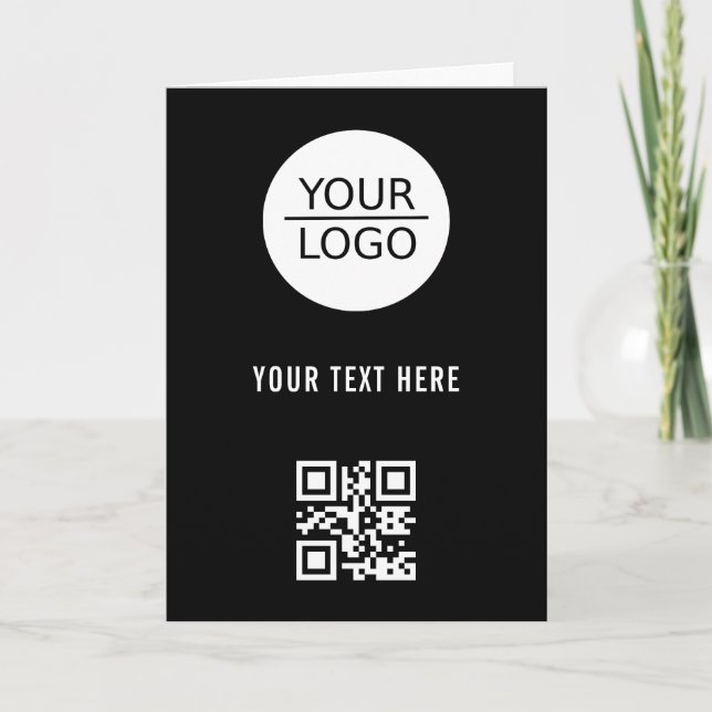 Tarjeta Agrega tu Código QR de Logo Texto Personalizado Pr (Anverso)