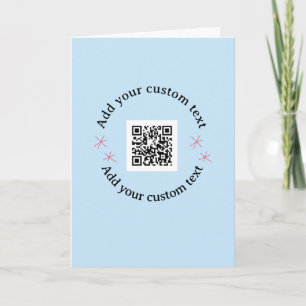 Tarjeta Agrega tu texto personalizado código QR de escaneo