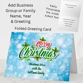 Tarjeta Agregar Navidades coincidentes de texto de nombre