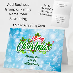 Tarjeta Agregar Navidades coincidentes de texto de nombre 