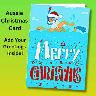 Tarjeta Agregar Navidades de buceo de texto de saludo en S