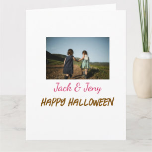 Tarjeta agregar nombre foto texto Halloween niños niña niñ