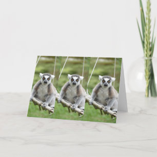 Tarjeta AGREGAR SU PROPIO Lemur DE TEXTO