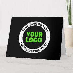Tarjeta Agregue su propio logotipo comercial o diseño carg