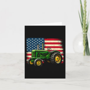 Tarjeta Agricultor Patriótico 4 De Julio Bandera De Estado