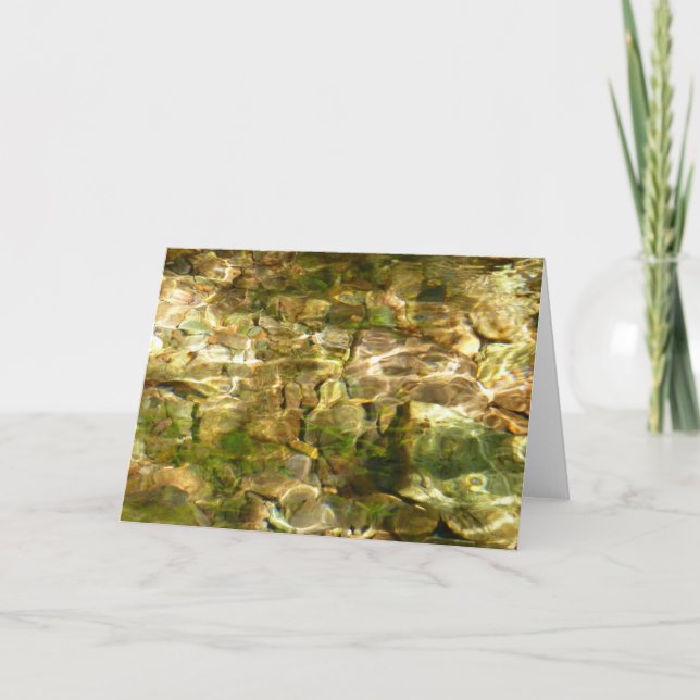 Tarjeta Agua de aguas termales naturaleza de oro verde (Anverso)