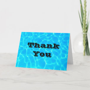 Tarjeta Agua de la piscina azul transparente.