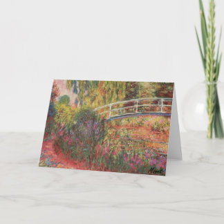 Tarjeta Agua de MONET Lily Pond Water Irises Saludo