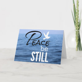 Tarjeta Agua de Paz Esté Quietud Bendición de Fe Cristiana
