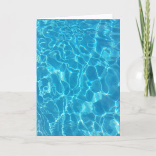 Tarjeta Agua de Piscina Azul Celeste Cristalina