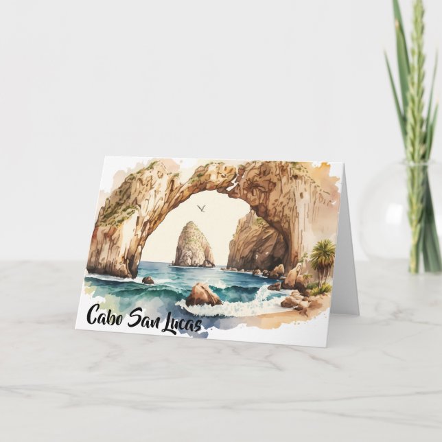 Tarjeta Agua de playa de Cabo San Lucas México (Anverso)