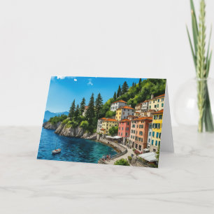 Tarjeta Agua del lago Como Italia