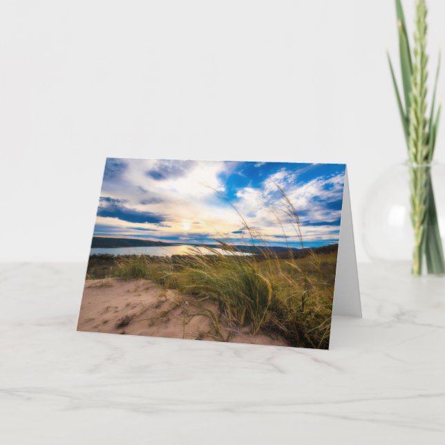 Tarjeta Agua | Dunas de oso durmiente de Glen Lake Michiga (Anverso)