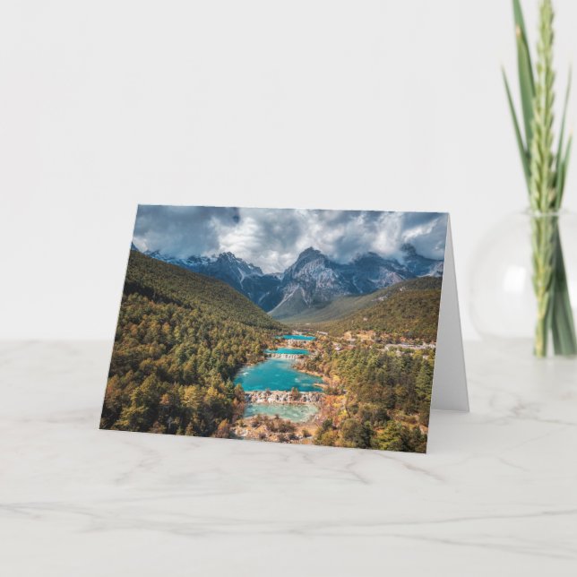 Tarjeta Agua | Lago Blue Moon, China (Anverso)