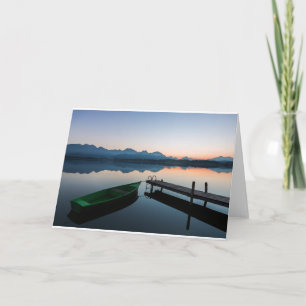 Tarjeta Agua Lago Hopfen Alpes bávaros Alemania