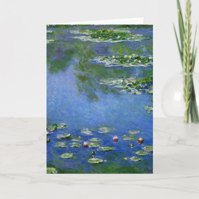Tarjeta Agua Lillies de Monet (Anverso)