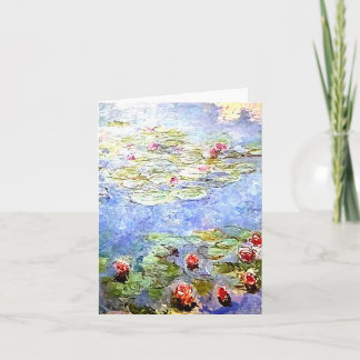 Tarjeta Agua Lillies Notecard de Claude Monet