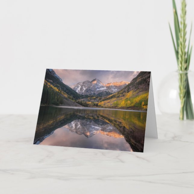 Tarjeta Agua | Maroon Bells Colorado (Anverso)