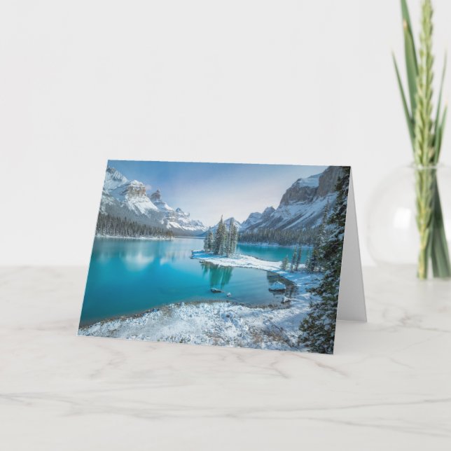 Tarjeta Agua | Parque nacional Jasper de invierno, Canadá (Anverso)