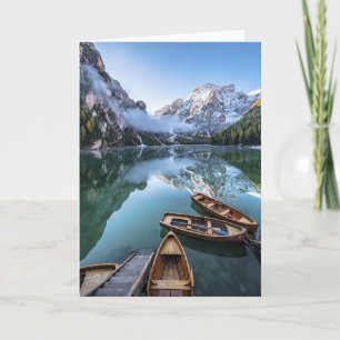Tarjeta Agua   Pragser Wildsee Dolomitas Italia