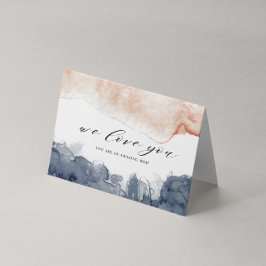 Tarjeta Agua rosa y azul lavar el día de la madre