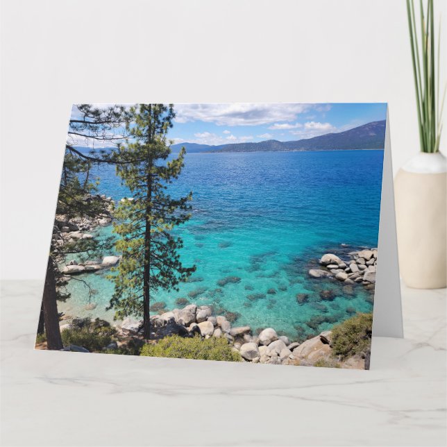 Tarjeta Agua verde azul del lago Tahoe (Anverso)