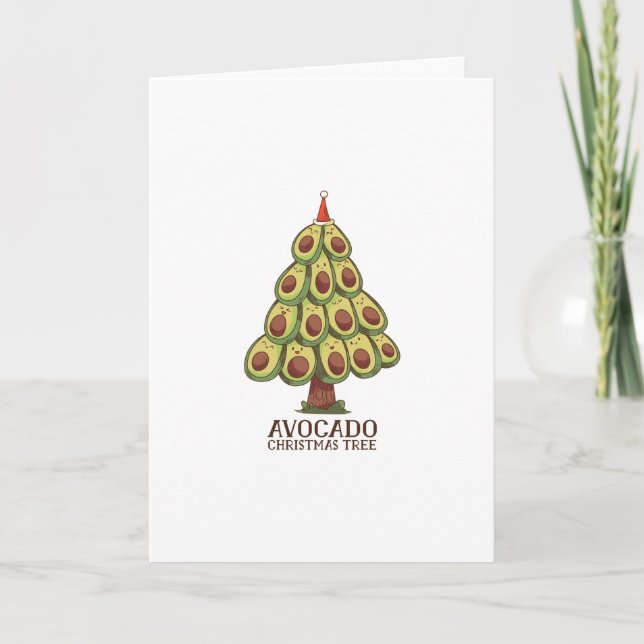 Tarjeta Aguacate árbol de navidad (Anverso)