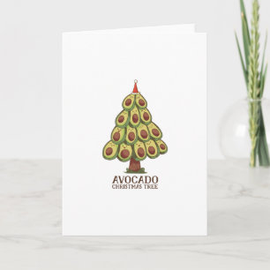 Tarjeta Aguacate árbol de navidad