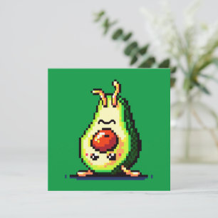 Tarjeta Aguacate boca abajo - Gracioso diseño de alimentos