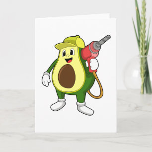 Tarjeta Aguacate como artesano con taladro