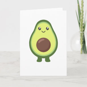 Tarjeta Aguacate Kawaii Come Dulce Aguacates