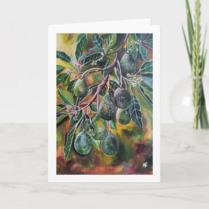 Tarjeta Aguacates bajo el sol de otoño Pintura de Alfred F