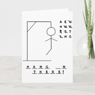 Tarjeta "¡Aguanta!" Juego de Hangman
