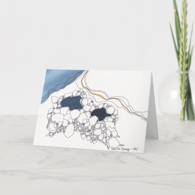 Tarjeta Aguas termales frescas en el nanómetro, Notecard (Anverso)